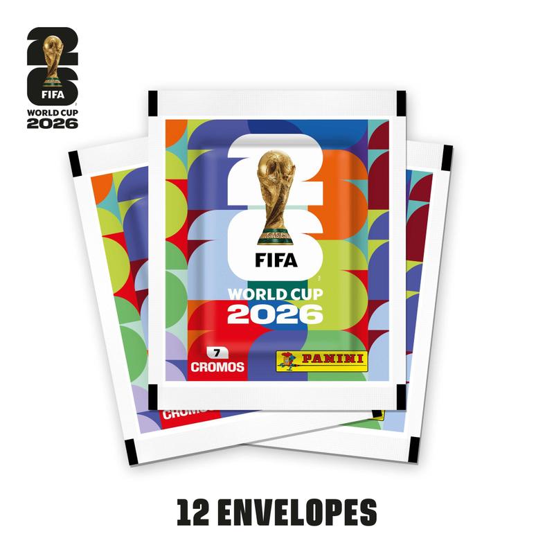 Blister com 12 Envelopes Pacote de Figurinhas Copa do Mundo FIFA 2026 EUA Pré-Venda